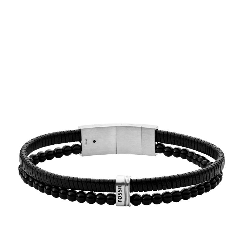 Bracelet FOSSIL pour homme en Acier serti de cuir - taille : #null# - JF03994040