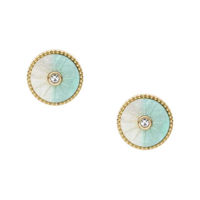 Boucles d'oreilles FOSSIL pour femme en Acier serti de nacre - taille : #null# - JF04065710