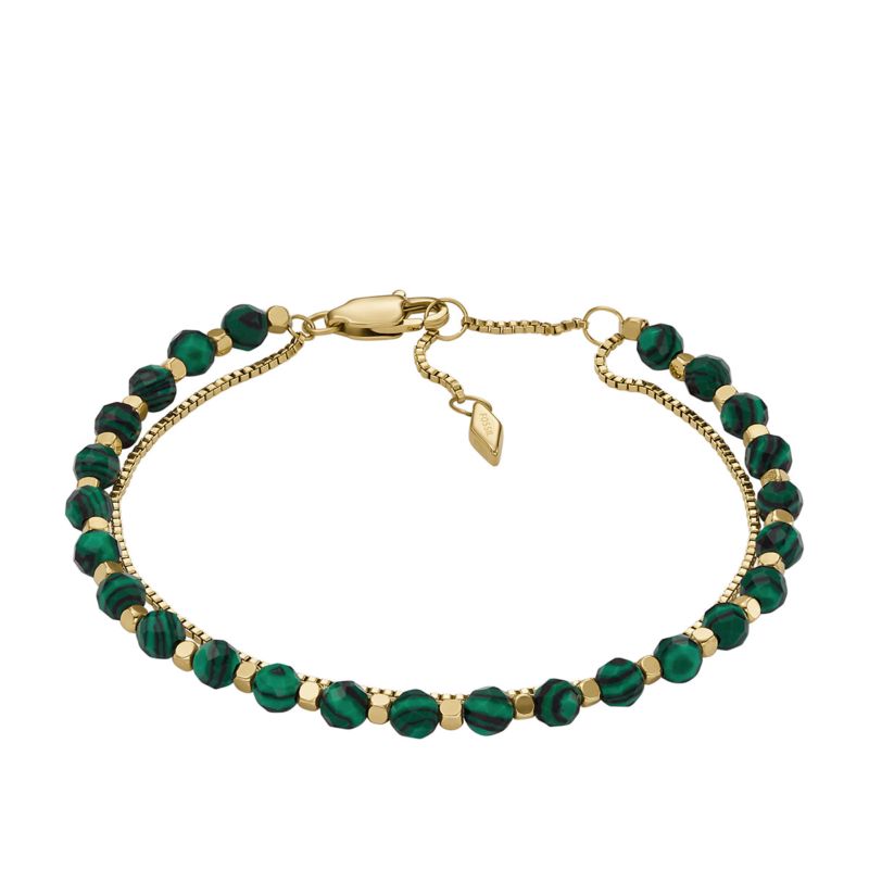 Bracelet FOSSIL pour femme en Acier serti de malachite - taille : #null# - JF04541710