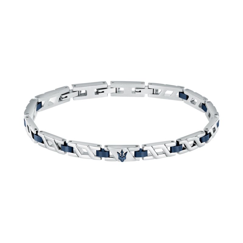 Bracelet MASERATI pour homme en Acier serti de céramique - 0.021 g - taille : 18.53CM - JM124AVD39