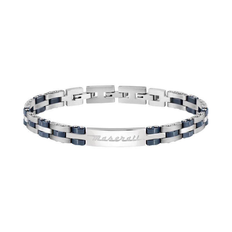 Bracelet MASERATI pour homme en Acier serti de céramique - 0.027 g - taille : 21CM - JM220ASR01