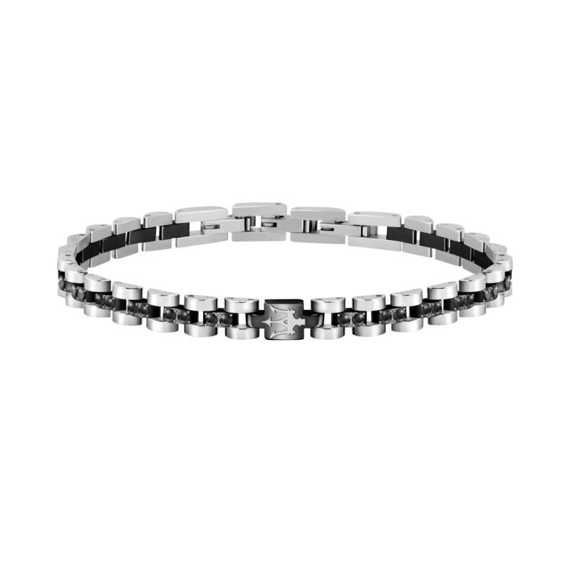 Bracelet MASERATI pour homme en Acier serti de cristal - 0.025 g - taille : 22CM - JM420ATJ02