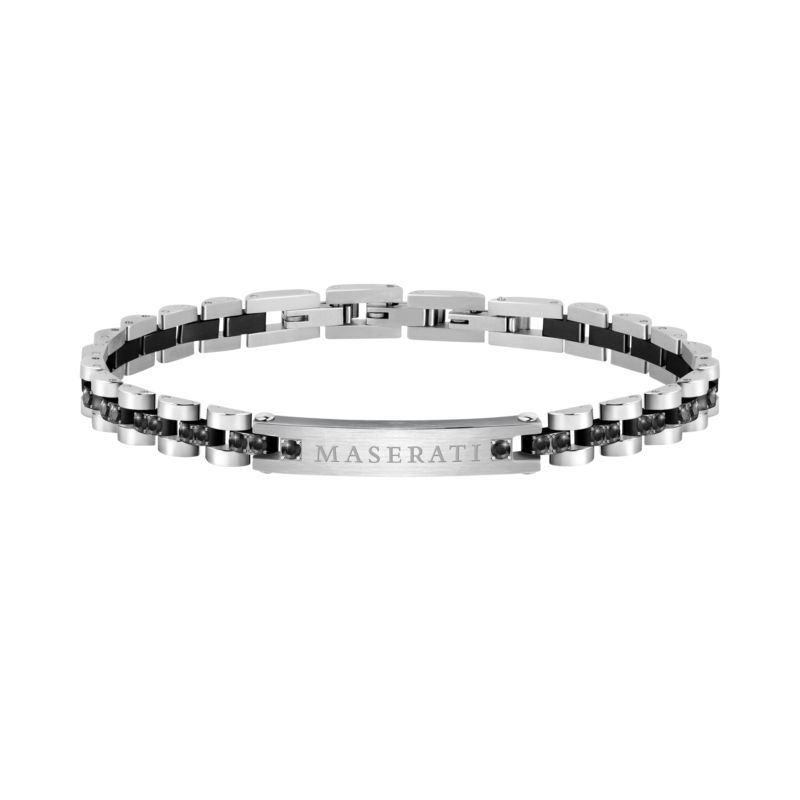 Bracelet MASERATI pour homme en Acier serti de cristal - 0.027 g - taille : 22CM - JM420ATJ06
