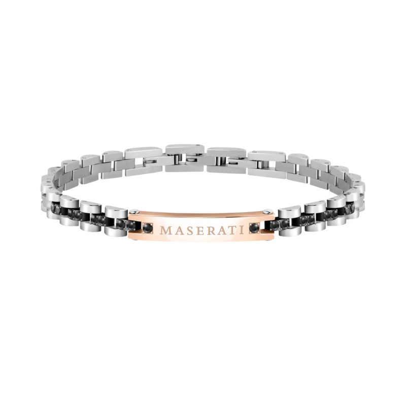 Bracelet MASERATI pour homme en Acier serti de cristal - 0.026 g - taille : 21CM - JM420ATJ08