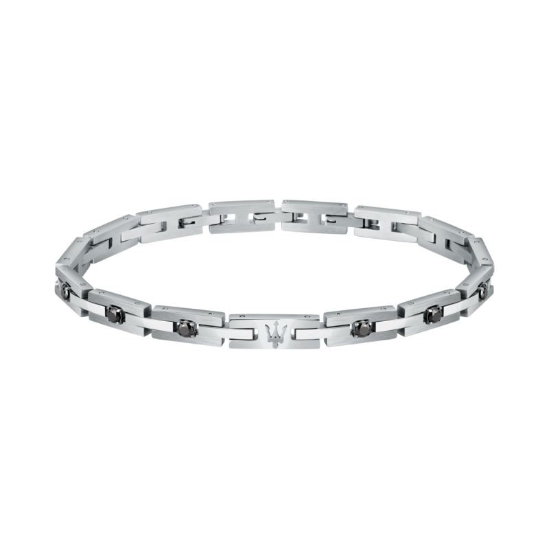 Bracelet MASERATI pour homme en Acier serti de cristal - 0.024 g - taille : 22CM - JM422ATJ10