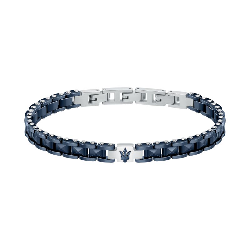 Bracelet MASERATI pour homme en Acier serti de céramique - 0.026 g - taille : 21.5CM - JM422ATZ14