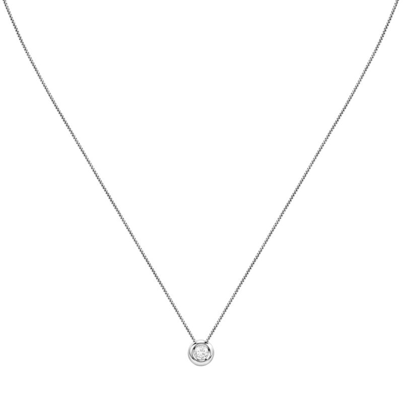 Collier LIVE DIAMOND pour femme en Or Jaune Recyclé 375/1000 serti de diamant de synthèse - 0.001 g - taille : 42CM - Z0160026