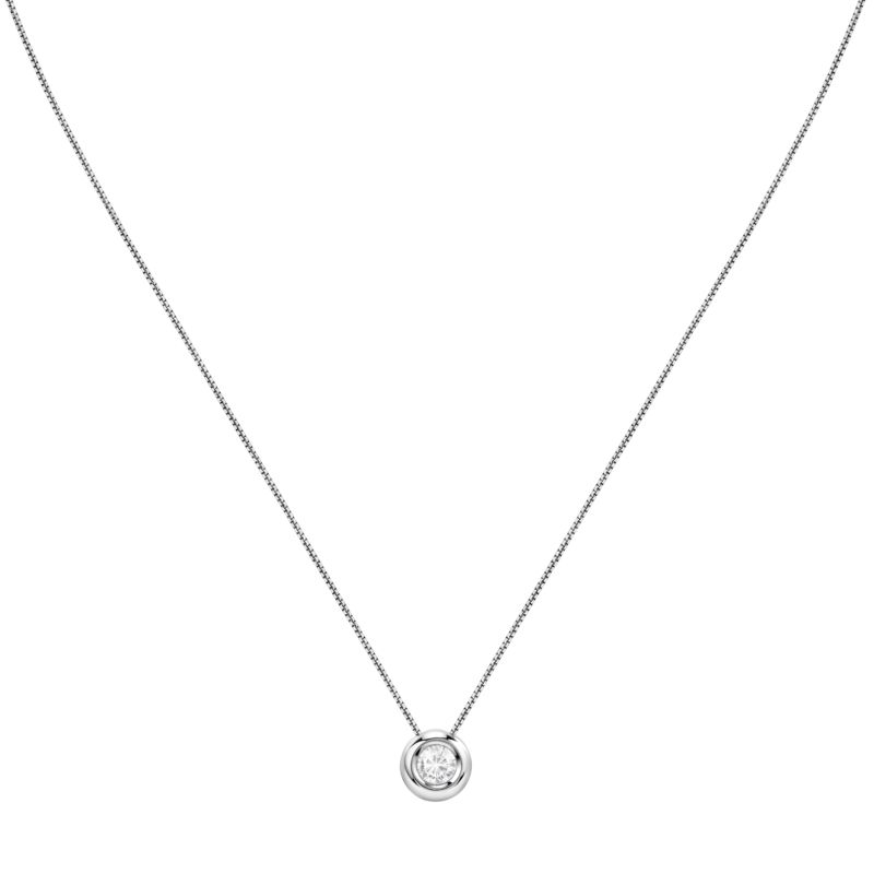 Collier LIVE DIAMOND pour femme en Or Jaune Recyclé 375/1000 serti de diamant de synthèse - 0.001 g - taille : 42CM - Z0160032