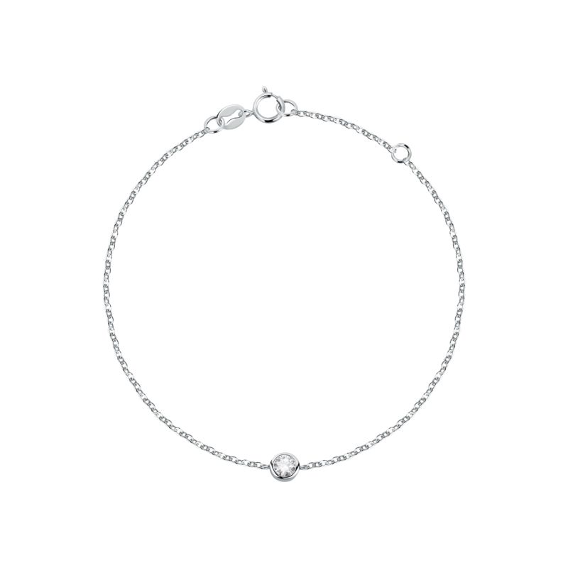 Bracelet LIVE DIAMOND pour femme en Or Jaune Recyclé 375/1000 serti de diamant de synthèse - 0.001 g - taille : 172CM - Z0160038