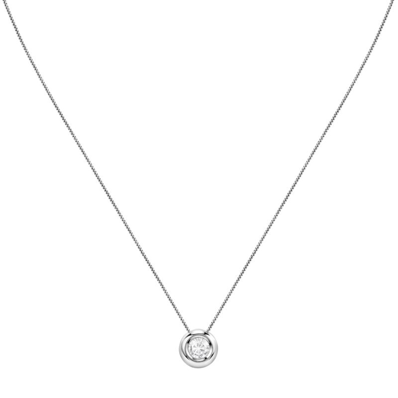 Collier LIVE DIAMOND pour femme en Or Jaune Recyclé 375/1000 serti de diamant de synthèse - 0.001 g - taille : 42CM - Z0160043