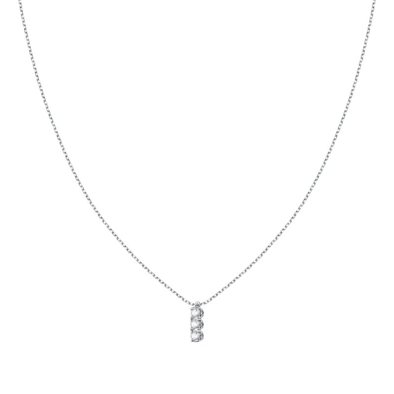 Collier LIVE DIAMOND pour femme en Or Jaune Recyclé 375/1000 serti de diamant de synthèse - 0.001 g - taille : 42CM - Z0160052