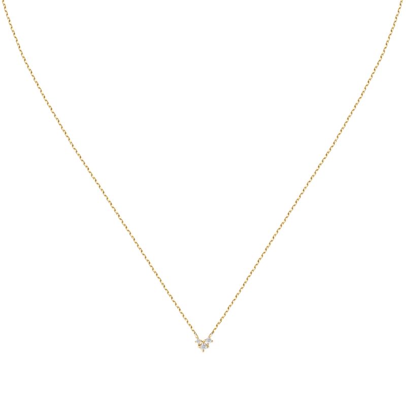 Collier LIVE DIAMOND pour femme en Or Jaune Recyclé 375/1000 serti de diamant de synthèse - 0.001 g - taille : 382CM - LDY006110