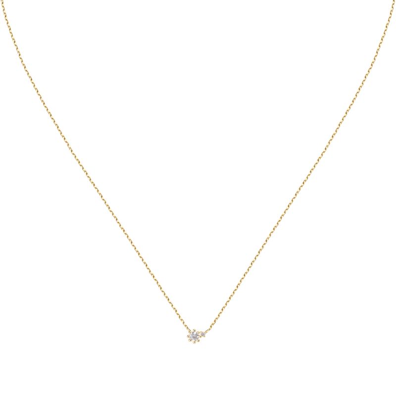 Collier LIVE DIAMOND pour femme en Or Jaune Recyclé 375/1000 serti de diamant de synthèse - 0.001 g - taille : 382CM - LDY012112