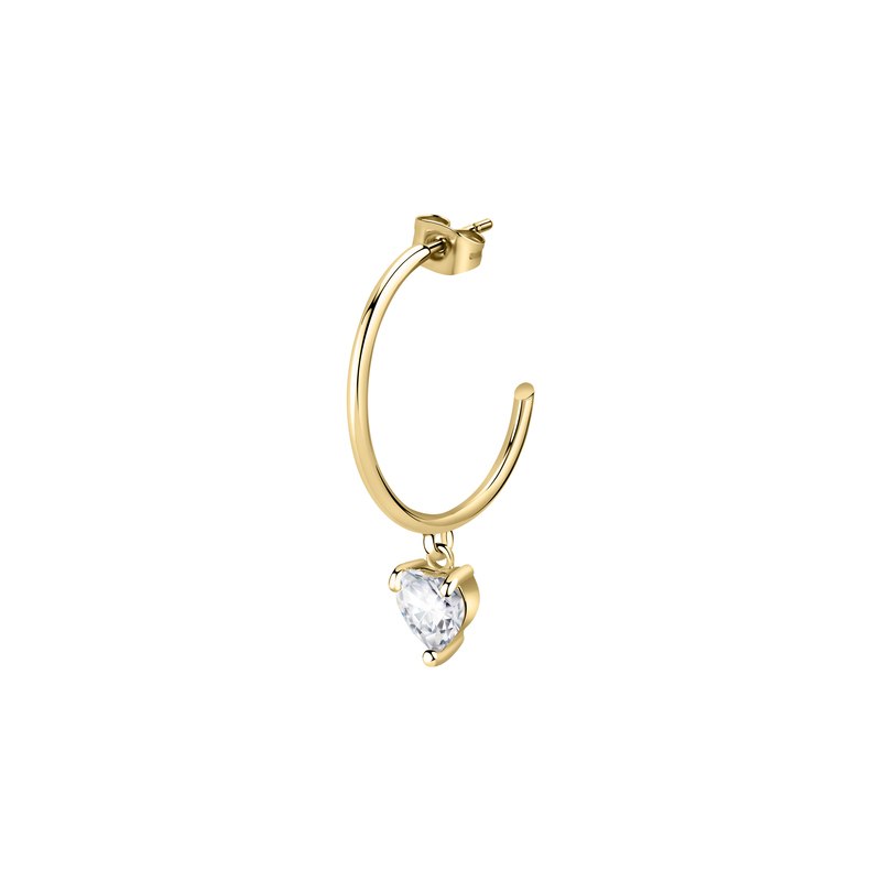 Boucles d'oreilles LA PETITE STORY pour femme en Acier serti de zircon  - LPS02AQM31
