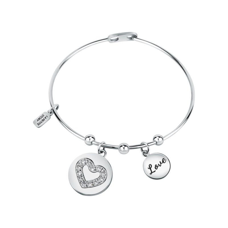 Bracelet LA PETITE STORY pour femme en Acier serti de cristal  en forme de round - 0.011 g  - LPS05ASD50