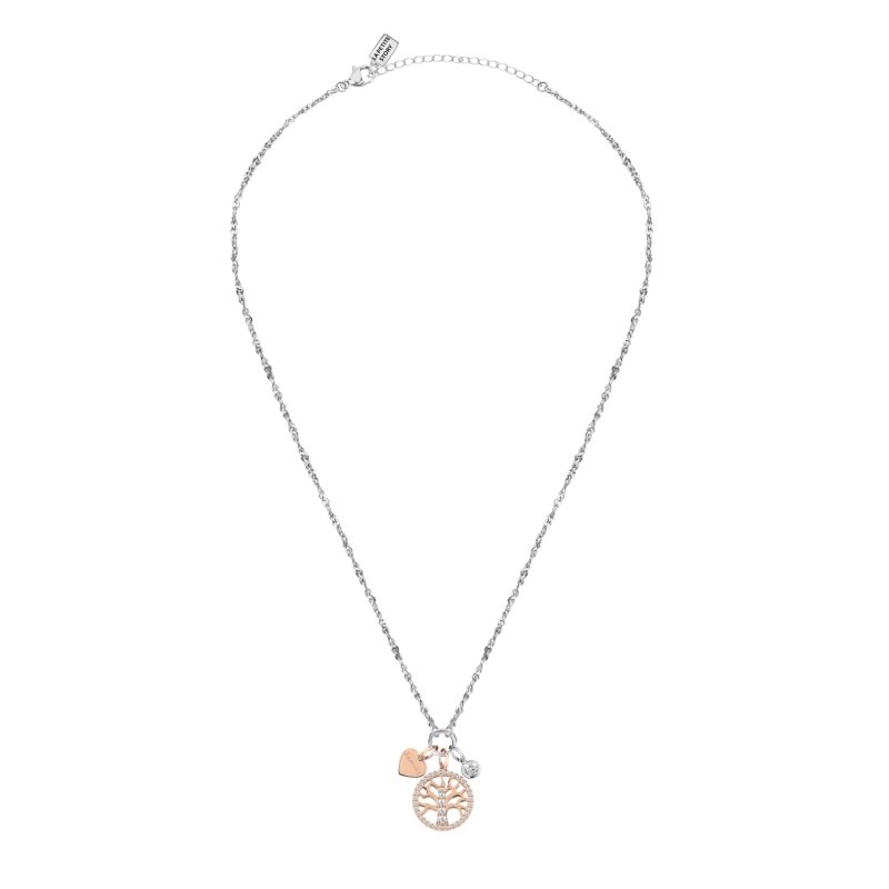 Collier LA PETITE STORY pour femme en Laiton serti de zircon en forme de arbre de vie - 0.005 g - taille : 425CM - LPS10AQA10