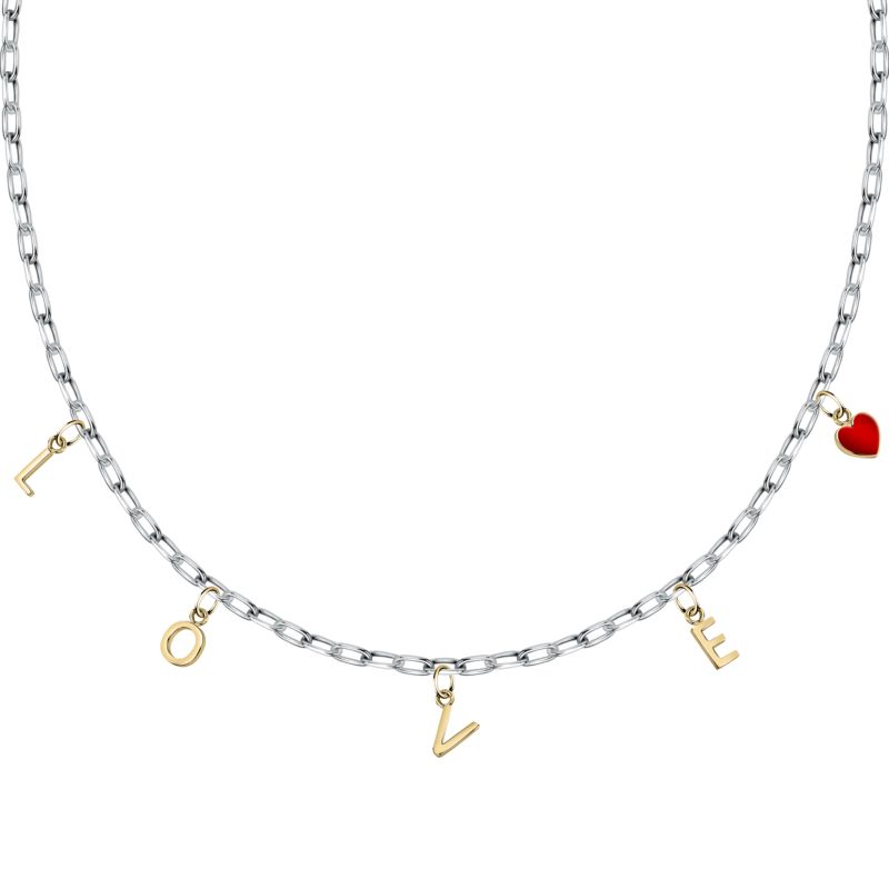 Collier LA PETITE STORY pour femme en Acier serti de émail - 0.015 g - taille : 405CM - LPS10ASD11