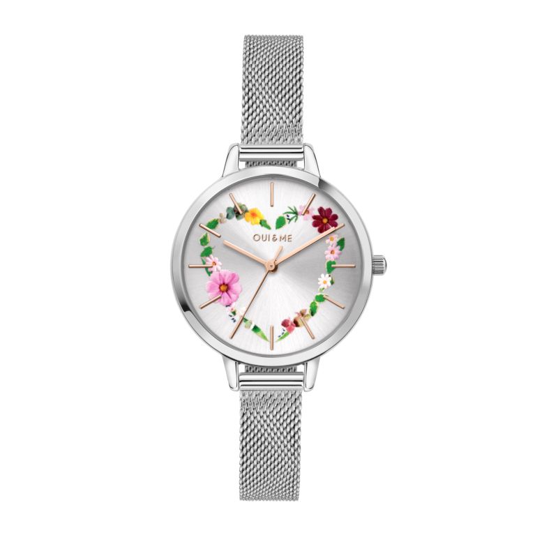 Montre OUI&ME pour femme en Acier en forme de rond de forme Rond, couleur : ARGENT, fonctionnalités : 5 ATM - 0.040 g - taille : #null# - ME010006