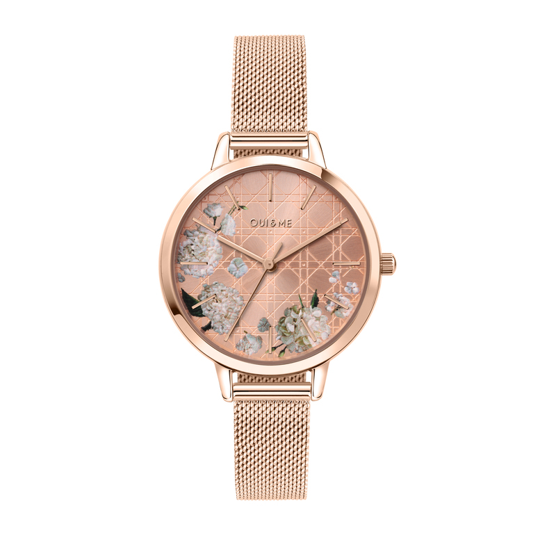 Montre OUI&ME pour femme en Acier,pvd en forme de rond de forme Rond, couleur : OR ROSE, SUNRAY, fonctionnalités : 5 ATM - 0.045 g - taille : #null#