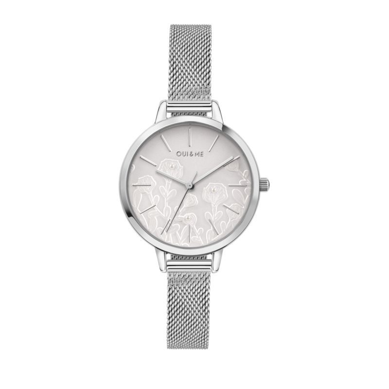 Montre OUI&ME pour femme en Acier en forme de rond de forme Rond, couleur : ARGENT, fonctionnalités : 5 ATM - 0.040 g - taille : #null# - ME010127