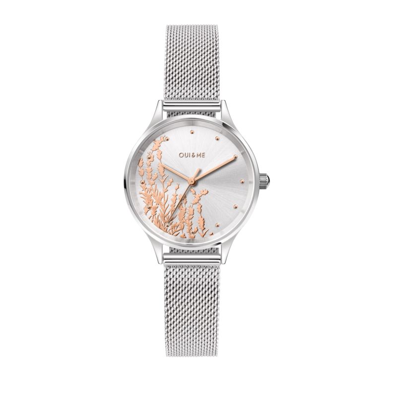 Montre OUI&ME pour femme en Métal en forme de rond de forme Rond, couleur : ARGENT, SUNRAY, fonctionnalités : 5 ATM - 0.040 g - taille : #null# - ME0