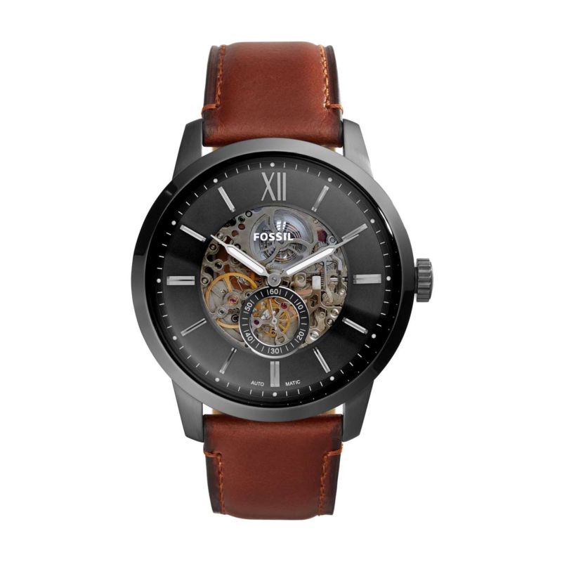 Montre FOSSIL pour homme en AcierCuir en forme de rond de forme Rond, couleur : GRIS, fonctionnalités : 5 ATM - taille : #null# - ME3181