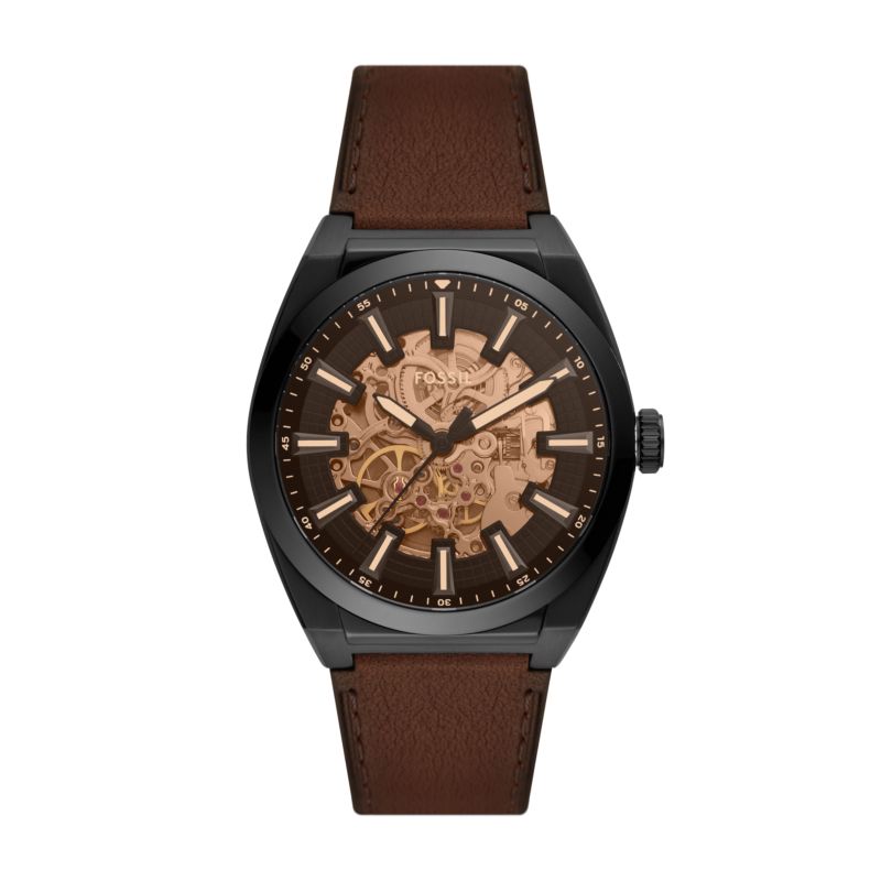 Montre FOSSIL pour homme en AcierCuir Véritable en forme de rond de forme Rond, couleur : NOIR, fonctionnalités : 5 ATM - taille : #null# - ME3207