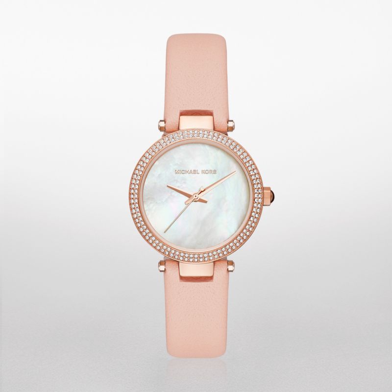 Montre MICHAEL KORS pour femme en Acier en forme de round de forme Rond, couleur : BLANC, fonctionnalités : 5 ATM - taille : #null# - MK2590