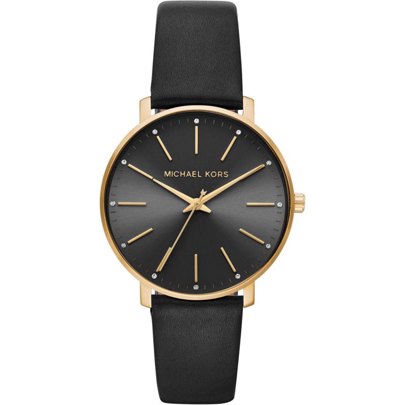 Montre MICHAEL KORS pour femme en AcierCuir Véritable en forme de rond de forme Rond, couleur : NOIR, fonctionnalités : 5 ATM - taille : #null# - MK27