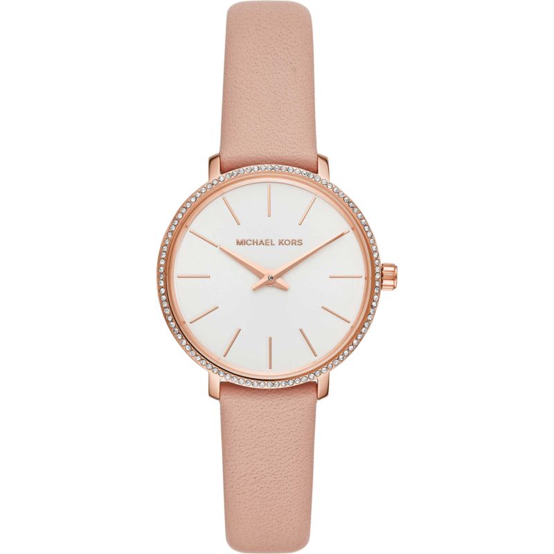 Montre MICHAEL KORS pour femme en AcierCuir Véritable en forme de rond de forme Rond, couleur : BLANC, fonctionnalités : 5 ATM - taille : #null# - MK2