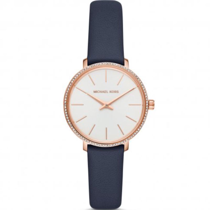 Montre MICHAEL KORS pour femme en AcierCuir Véritable en forme de rond de forme Rond, couleur : BLANC, fonctionnalités : 5 ATM - taille : #null# - MK2