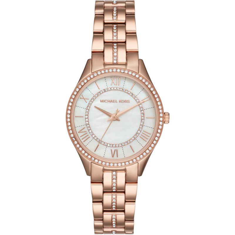 Montre MICHAEL KORS pour femme en AcierAcier en forme de rond de forme Rond, couleur : BLANC, fonctionnalités : 5 ATM - taille : #null# - MK3716