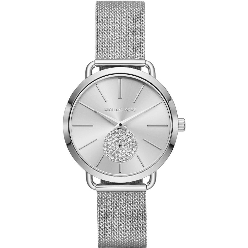 Montre MICHAEL KORS pour femme en AcierAcier en forme de rond de forme Rond, couleur : BLANC, fonctionnalités : 5 ATM - taille : #null# - MK3843