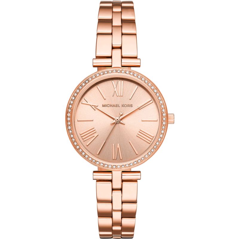 Montre MICHAEL KORS pour femme en AcierAcier en forme de rond de forme Rond, couleur : OR ROSE, SUNRAY, fonctionnalités : 3 ATM - taille : #null# - MK