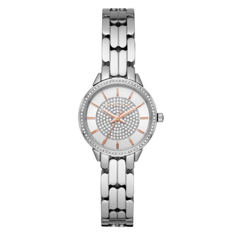 Montre MICHAEL KORS pour femme en AcierAcier en forme de rond de forme Rond, couleur : BLANC, fonctionnalités : 3 ATM - taille : #null# - MK4411
