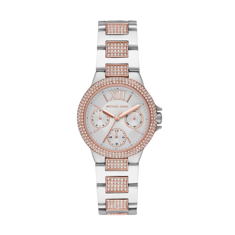 Montre MICHAEL KORS pour femme en AcierAcier en forme de rond de forme Rond, couleur : BLANC, fonctionnalités : 5 ATM - taille : #null# - MK6846