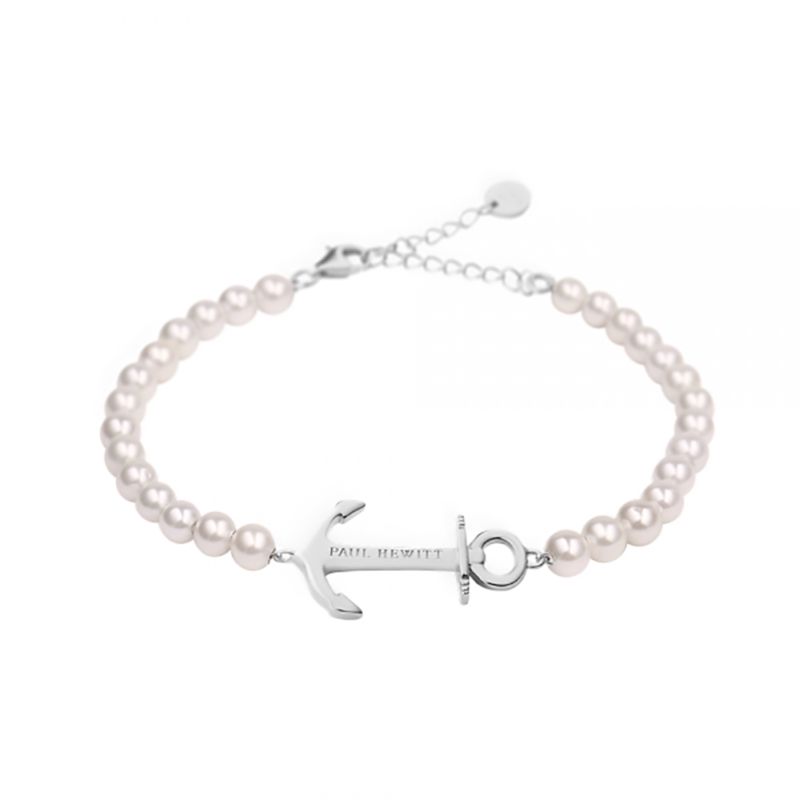 Bracelet CLEOR pour femme ou homme en Acier serti de perle de synthèse  - PH001019