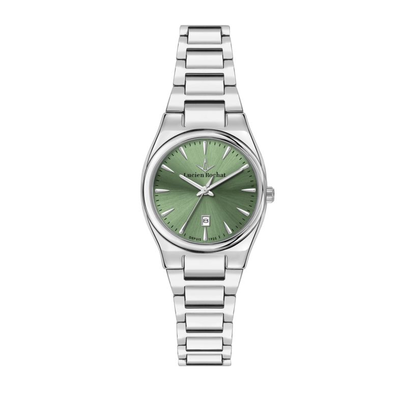 Montre LUCIEN ROCHAT pour femme en AcierAcier en forme de rond de forme Rond, couleur : Vert, finition : Sunray, fonctionnalités : 3 ATM - 0.087 g -