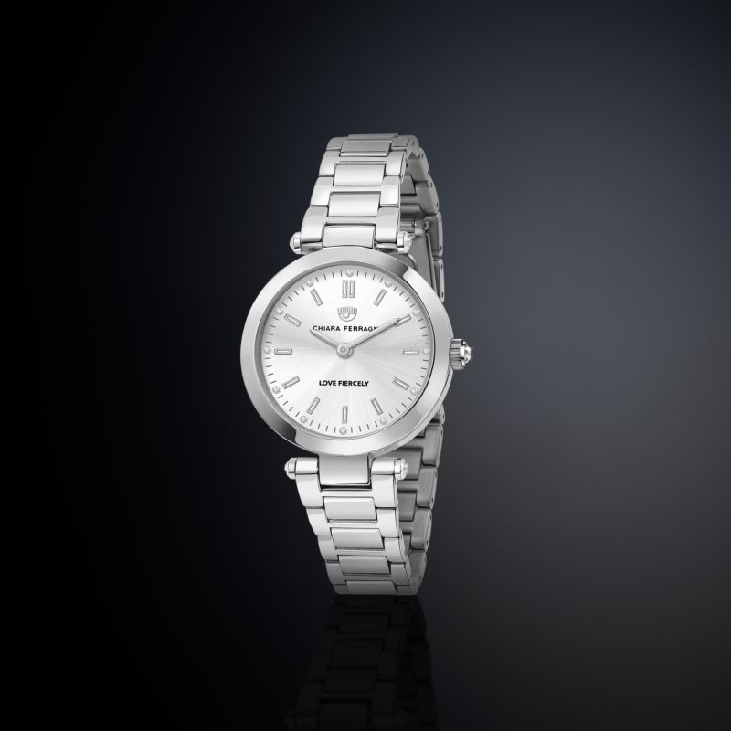 Montre CHIARA FERRAGNI pour femme en AcierAcier en forme de rond de forme Rond, couleur : BLANC, fonctionnalités : 5 ATM - 0.092 g - taille : #null#