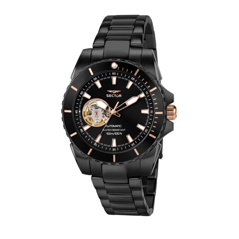 Montre SECTOR pour homme en AcierAcier en forme de rond de forme Rond, couleur : NOIR, fonctionnalités : 10 ATM - 0.152 g - taille : #null# - R322327