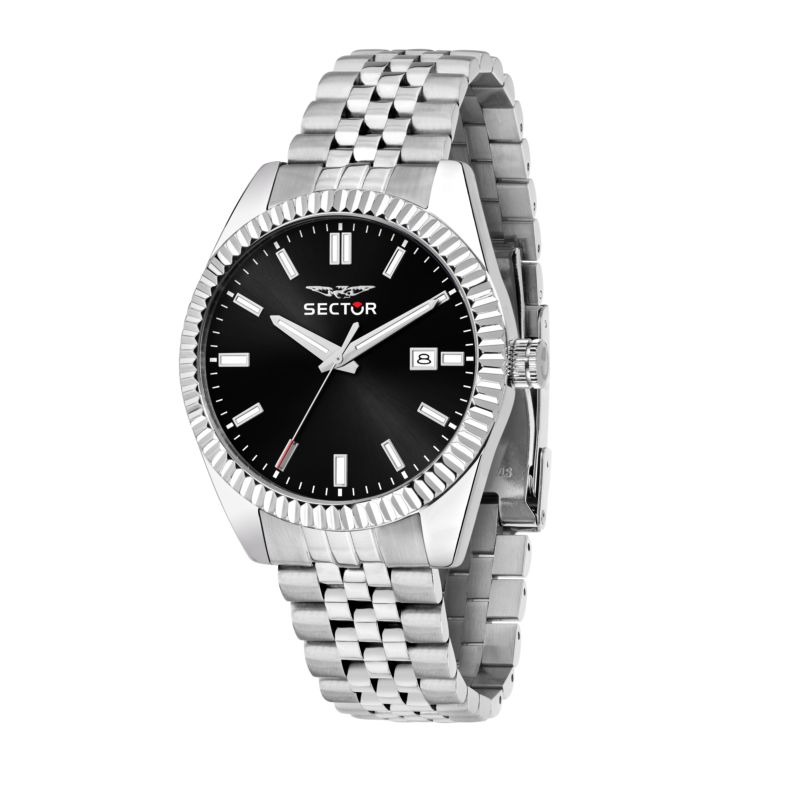 Montre SECTOR pour homme en AcierAcier Inoxydable en forme de rond de forme Rond, couleur : NOIR, SUNRAY, fonctionnalités : 5 ATM - 0.134 g  - R325324