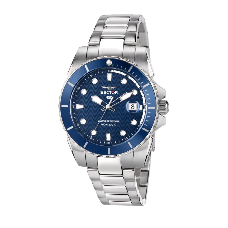 Montre SECTOR pour homme en Acier en forme de rond de forme Rond, couleur : BLEU, MAT, fonctionnalités : 10 ATM - 0.132 g - taille : #null# - R325327