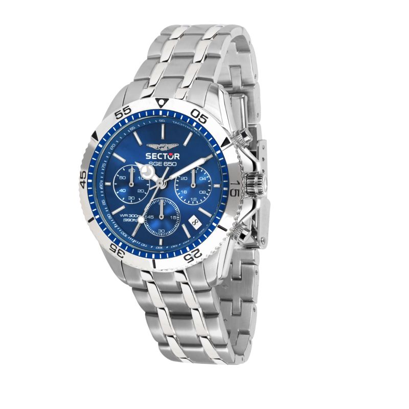 Montre SECTOR pour homme en Acier en forme de rond de forme Rond, couleur : BLEU, fonctionnalités : 10 ATM - 0.156 g - taille : #null# - R3273962001