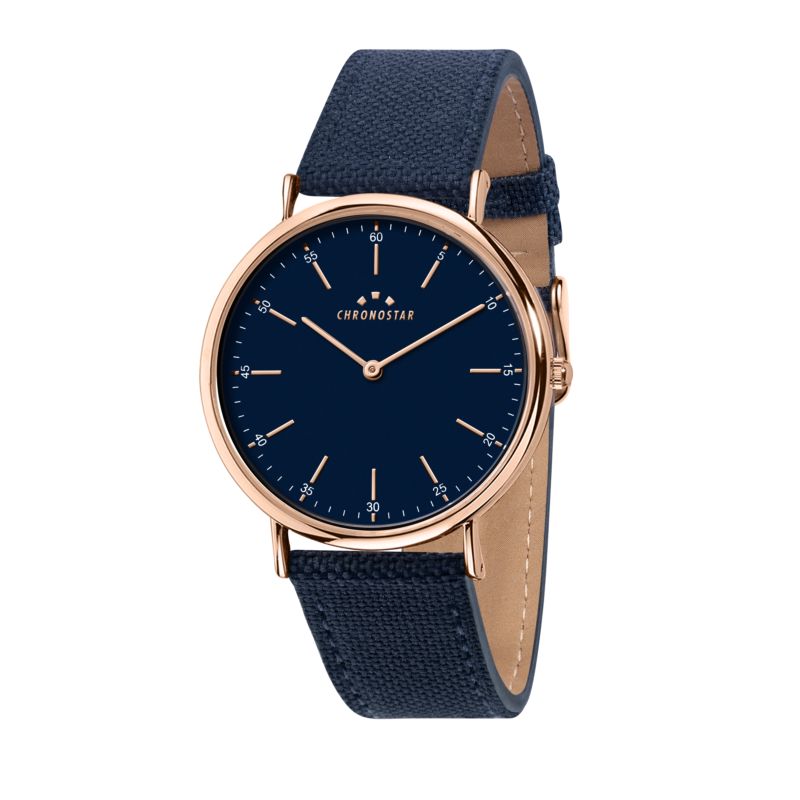 Montre CHRONOSTAR pour homme en Tissu en forme de rond de forme Rond, couleur : BLEU, MAT, fonctionnalités : WATER PROOF - 0.039 g - taille : #null#