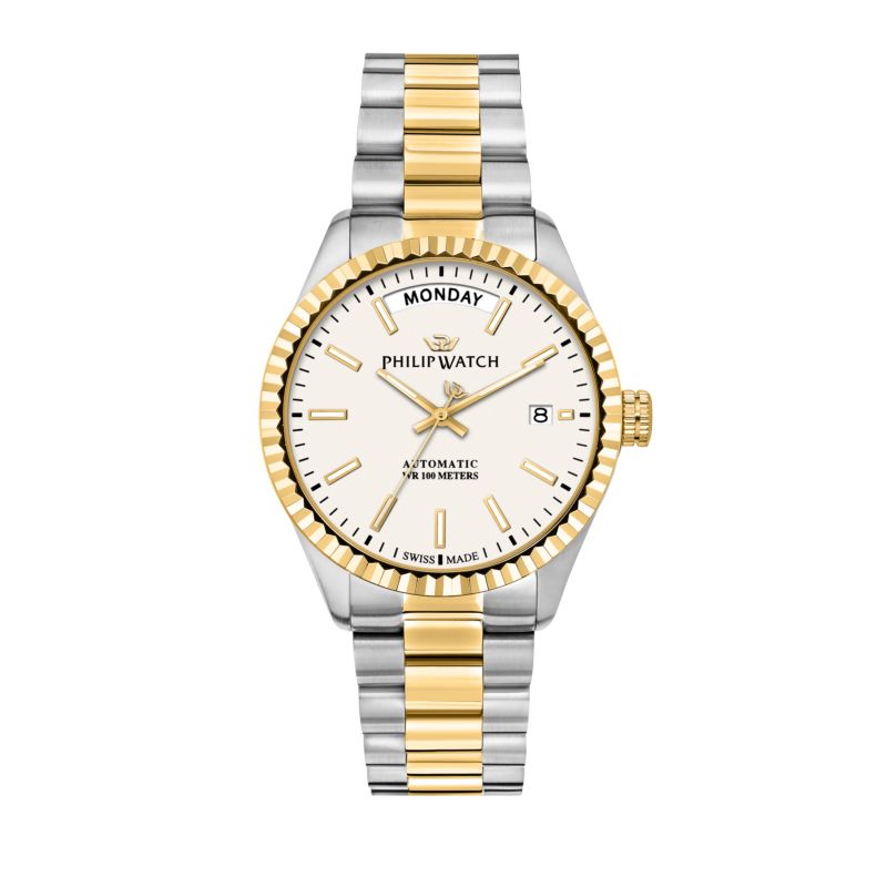 Montre PHILIP WATCH pour homme en AcierAcier en forme de rond de forme Rond, couleur : BLANC, MAT, fonctionnalités : 10 ATM - 0.153 g - R8223597107