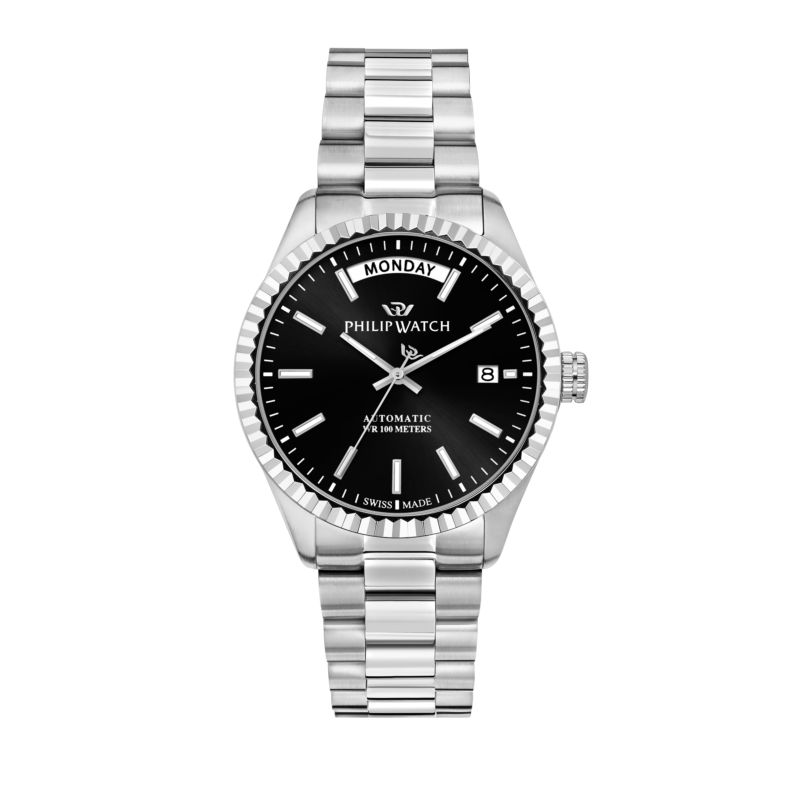 Montre PHILIP WATCH pour homme en AcierAcier en forme de rond de forme Rond, couleur : NOIR, SUNRAY, fonctionnalités : 10 ATM - 0.136 g - R8223597108