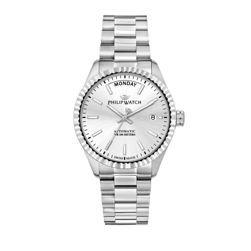 Montre PHILIP WATCH pour homme en AcierAcier en forme de rond de forme Rond, couleur : ARGENT, SUNRAY, fonctionnalités : 10 ATM - 0.153 g - R82235971