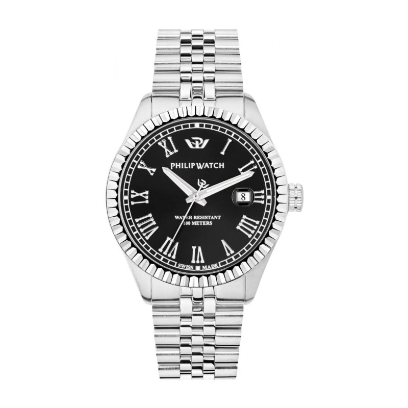 Montre PHILIP WATCH pour homme en AcierAcier en forme de rond de forme Rond, couleur : NOIR, SUNRAY, fonctionnalités : 10 ATM - 0.126 g - R8253597074