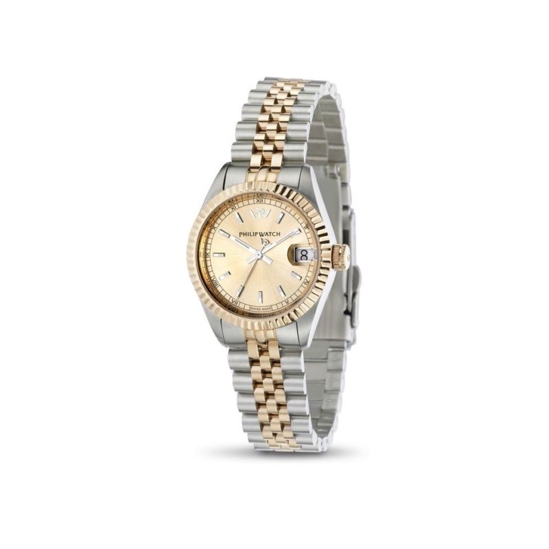 Montre PHILIP WATCH pour femme en Métal en forme de rond de forme Rond, couleur : OR ROSE, SUNRAY, fonctionnalités : 10 ATM - 0.091 g - taille : #nul