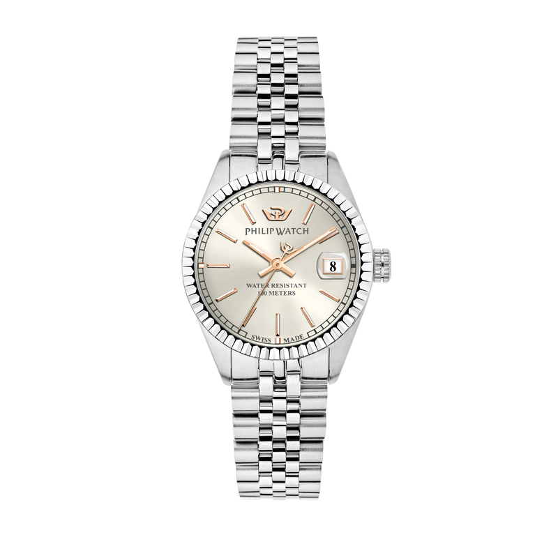 Montre PHILIP WATCH pour femme en Acier en forme de rond de forme Rond, couleur : BLANC, fonctionnalités : 10 ATM - 0.084 g - taille : #null# - R8253